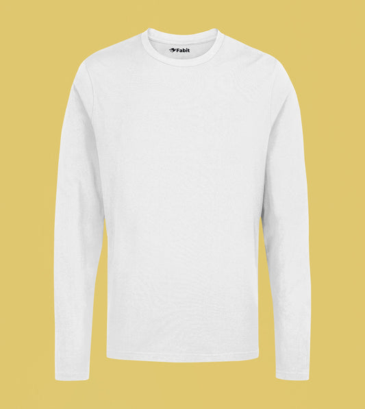 Plain White - Cotton full sleeve TShirt for men and women