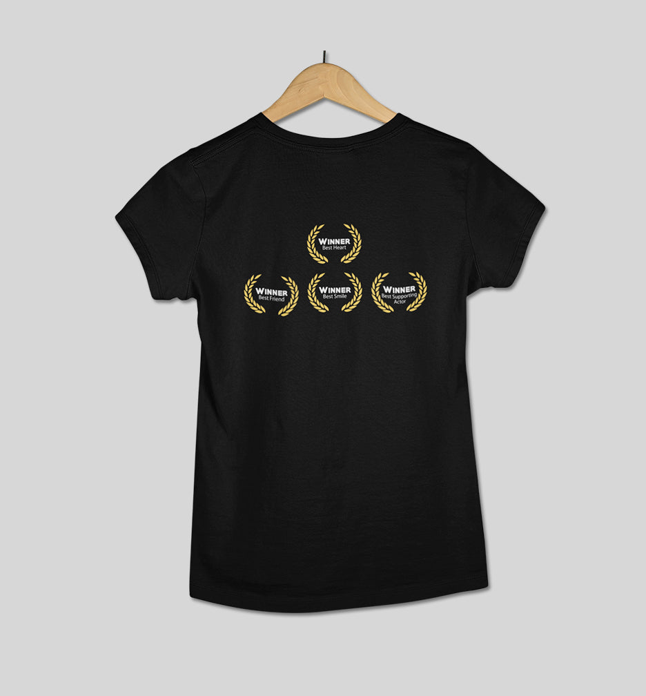 Winner Womens Tee Black Color