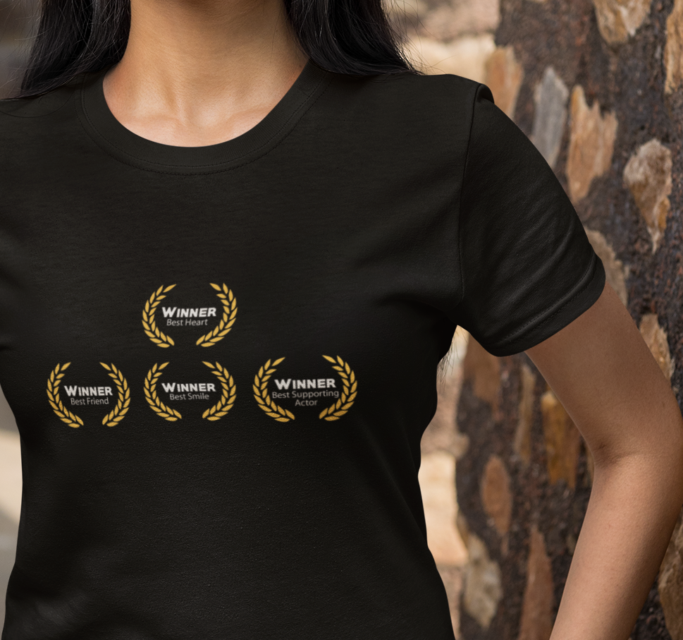 Winner Womens Tee Black Color