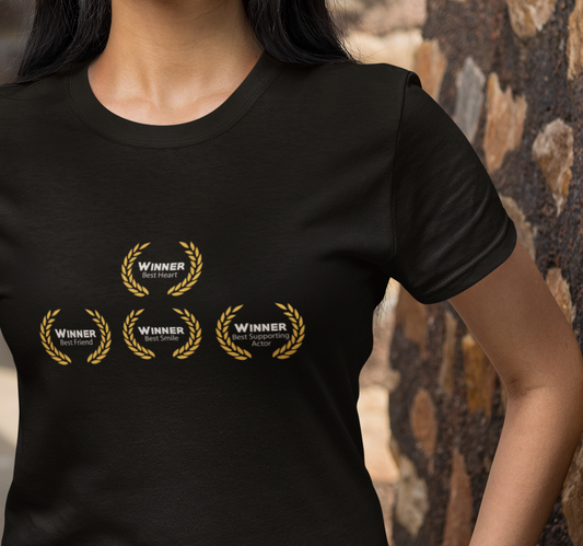 Winner Womens Tee Black Color
