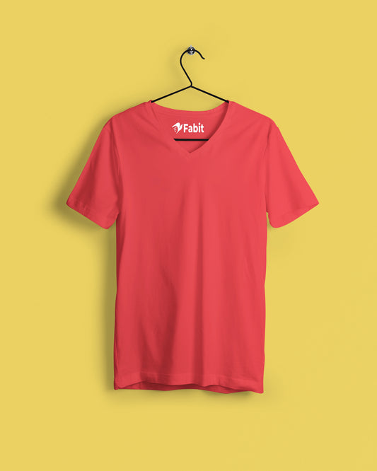 V-Neck T-shirt - Red