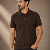 Polo T-shirt - Coffee brown