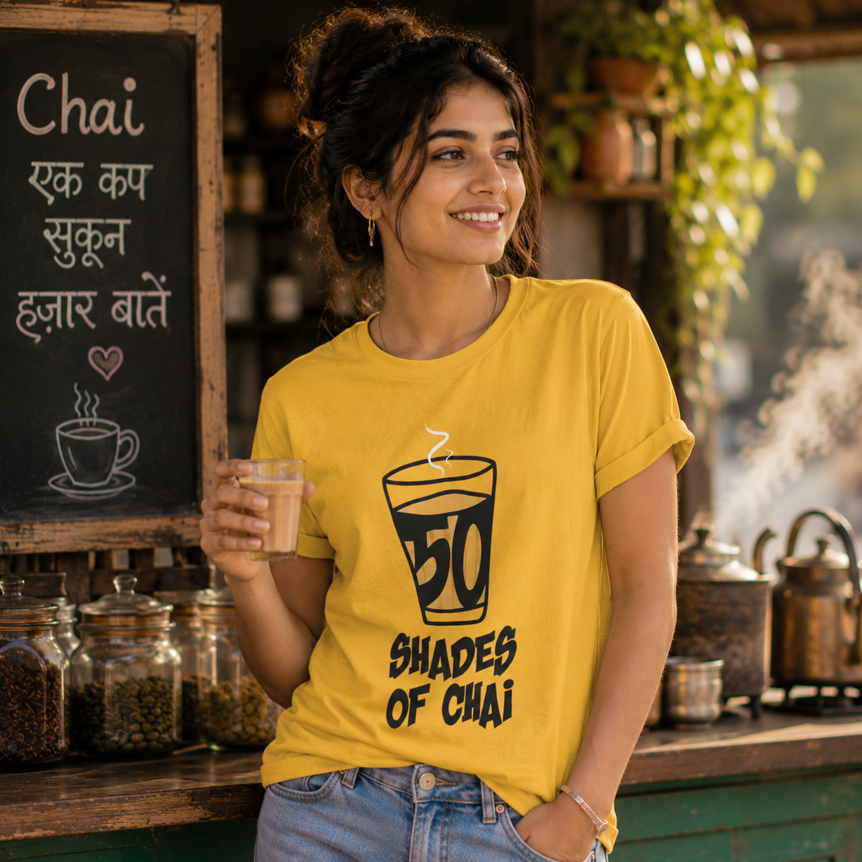SHADES OF CHAI - Cotton TShirt for men and women