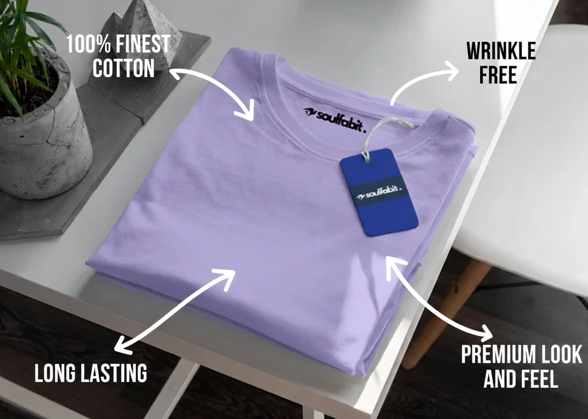 Supima premium plain lavender TShirt