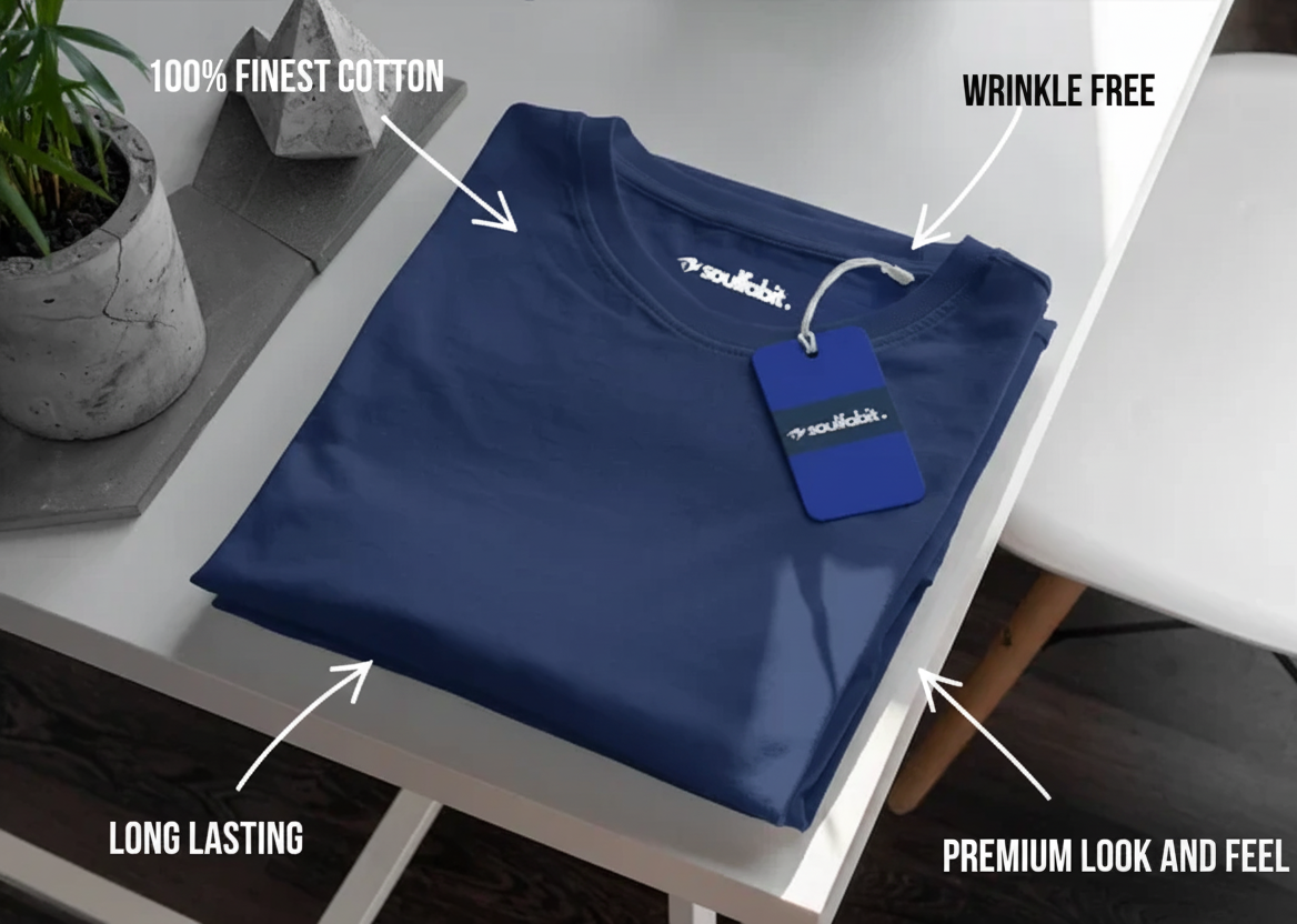 Supima premium plain navy blue TShirt