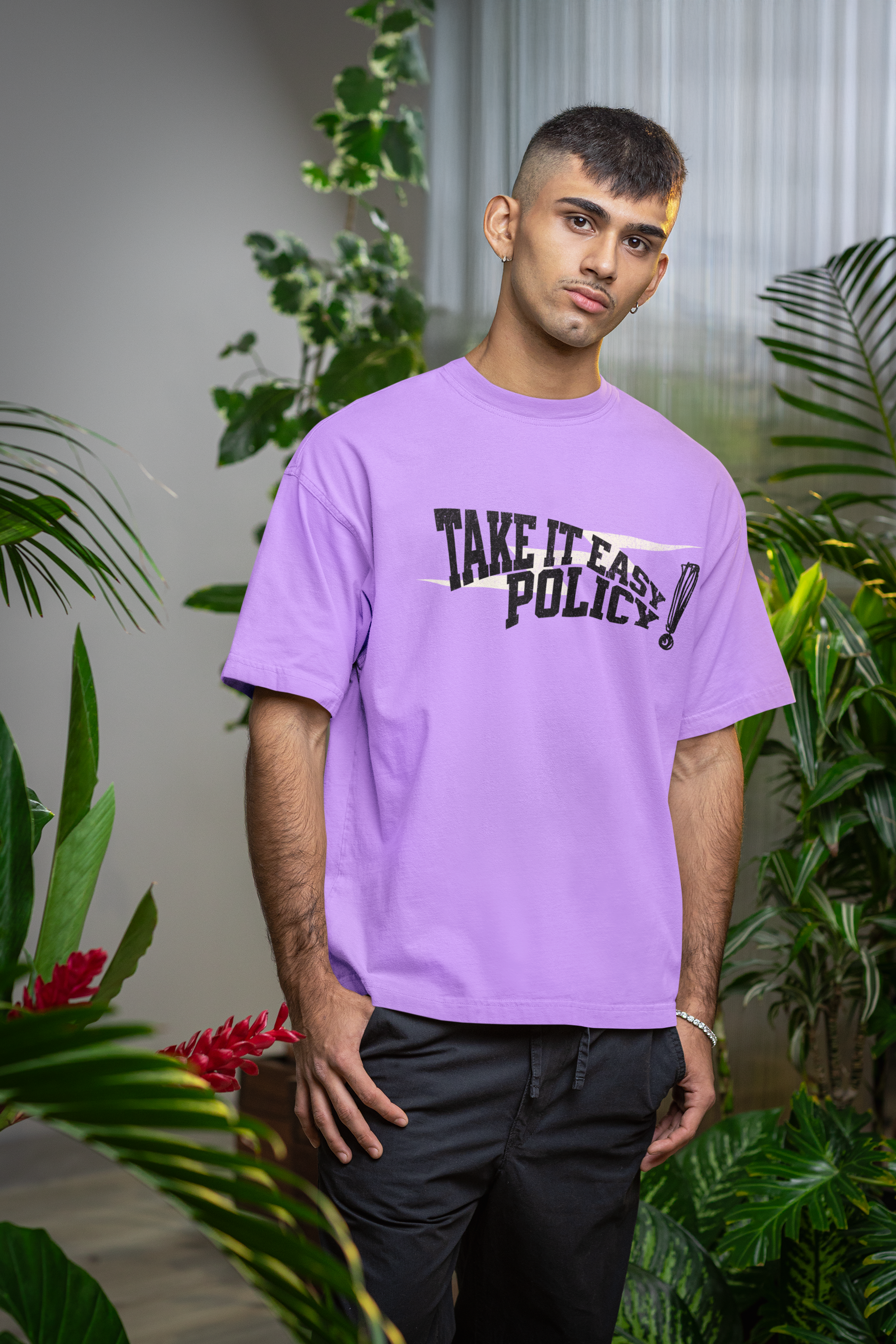 Take it easy policy - Oversized Tee for men and women
