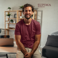 Supima premium plain maroon TShirt