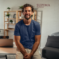 Supima premium plain navy blue TShirt