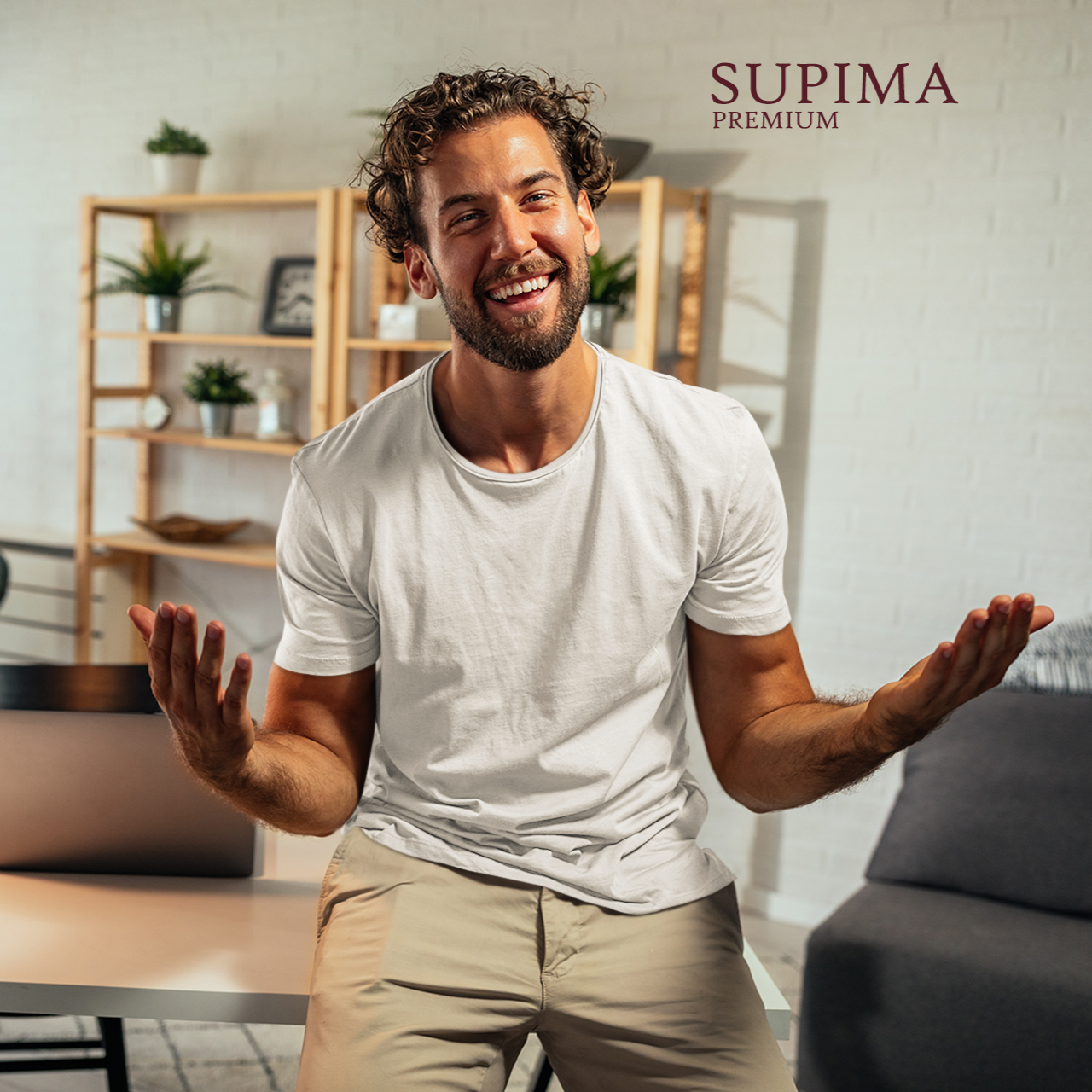 Supima premium plain white TShirt