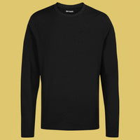 Plain Black - Cotton full sleeve TShirt for men and women