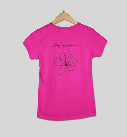 Day Dreamer womens tee Pink color