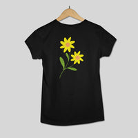 Flower Womens Tee Black Color