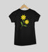 Flower Womens Tee Black Color