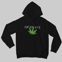Green life black hoodie for men and women