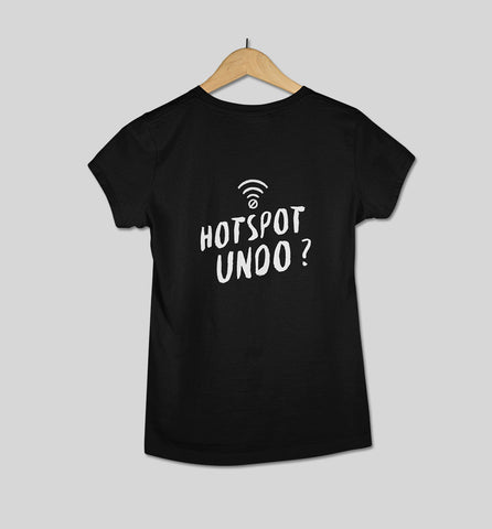 Hot spot undo Womens Tee Malayalam Black Color