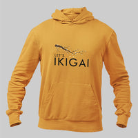 Ikigai golden yellow hoodie for men and women