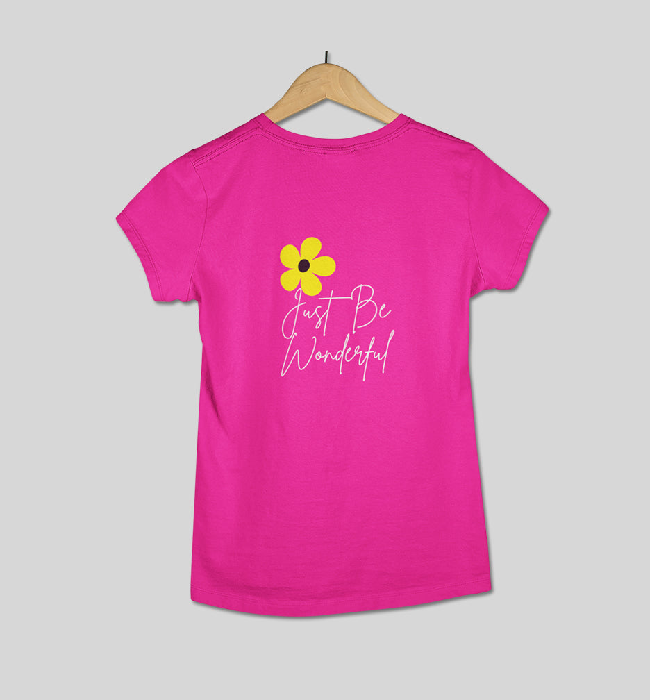 Just be wonderful Womens Tee Pink Color