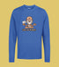 live in peace fabit royal blue cotton full sleeve tshirt