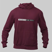 made in 90's maroon hoodie for men and women