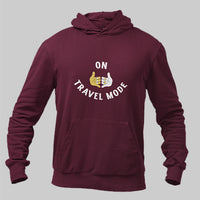 On Travel mode Maroon hoodie for men and women