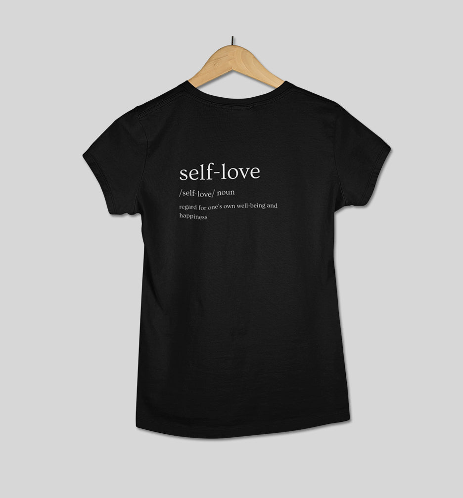 Self love Womens Tee Black Color