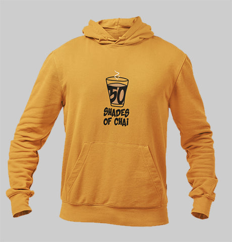 50 shades of chai golden yellow hoodie for men and women