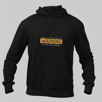 Warning black hoodie for men and women