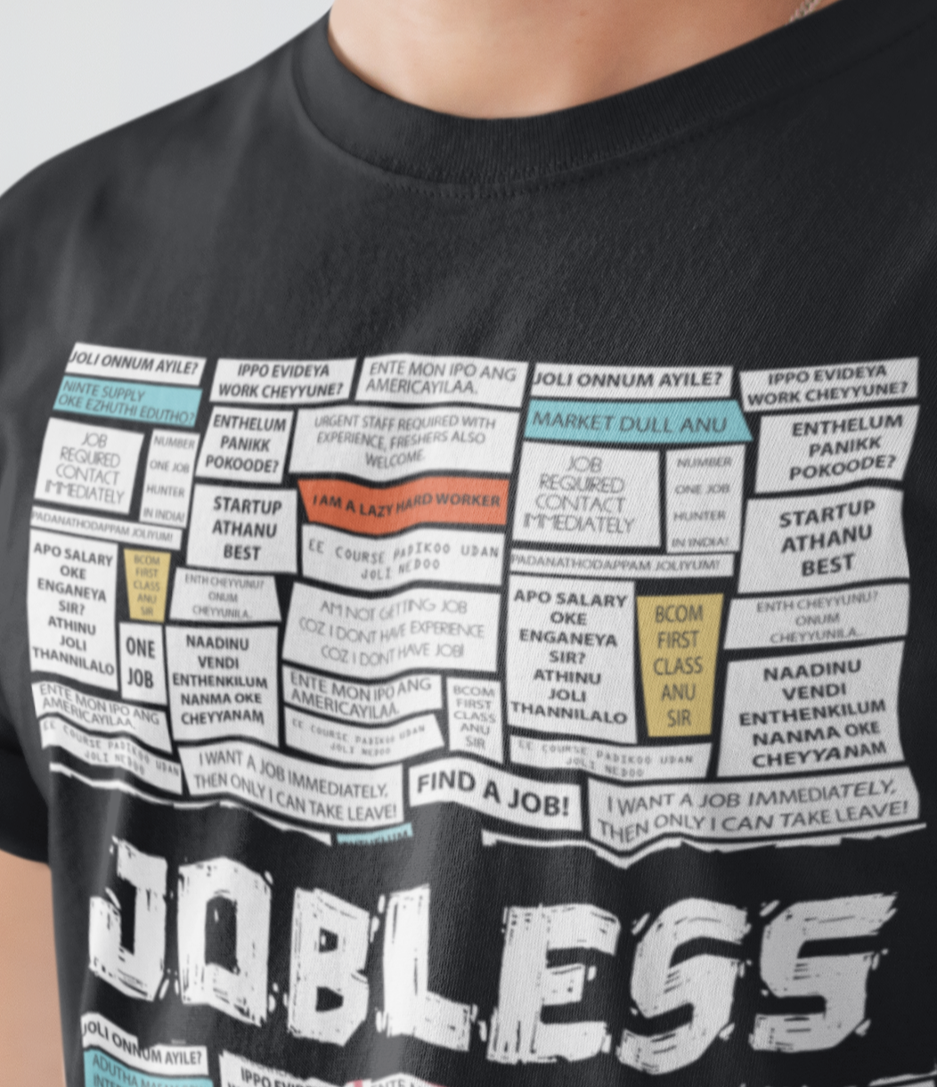 jobless malayalam dialogue t shirt design