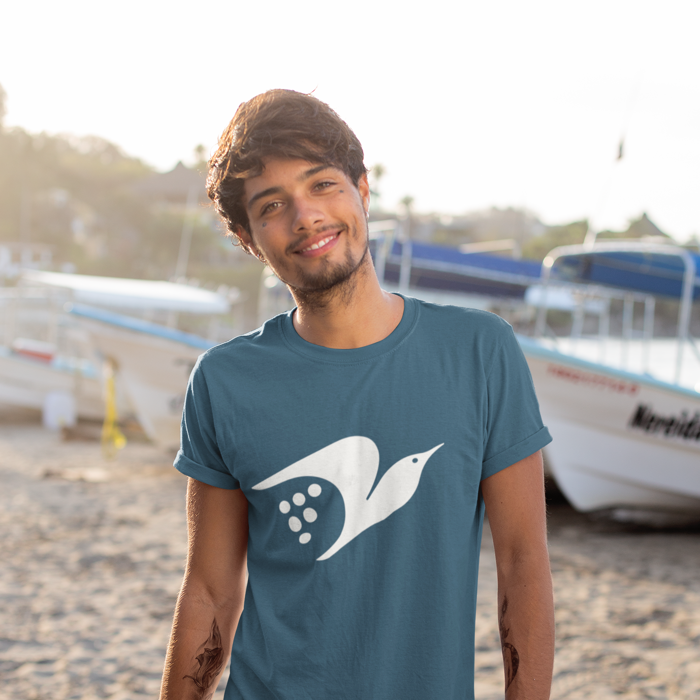 THE BIRD - Cotton TShirt for men and women