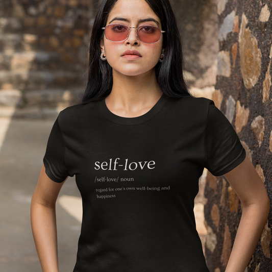Self love Womens Tee Black Color