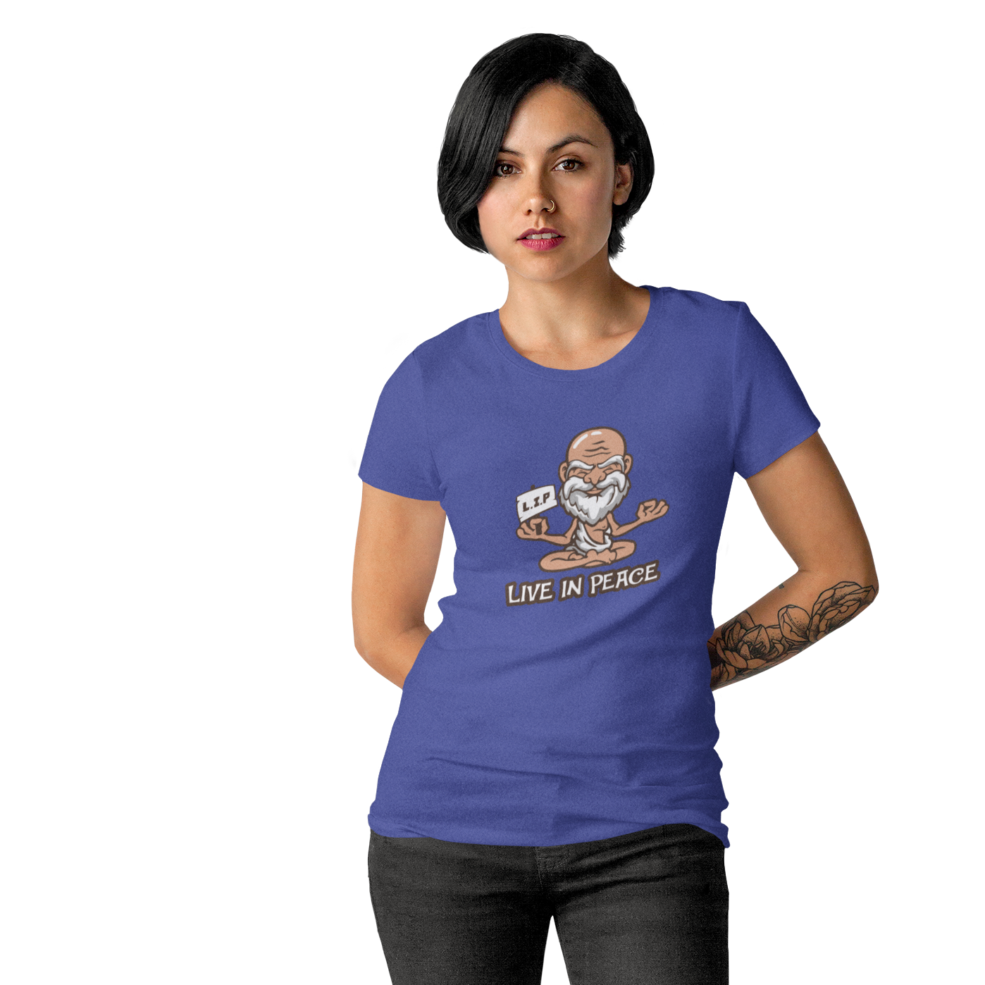 LIVE IN PEACE - Cotton TShirt for men and women