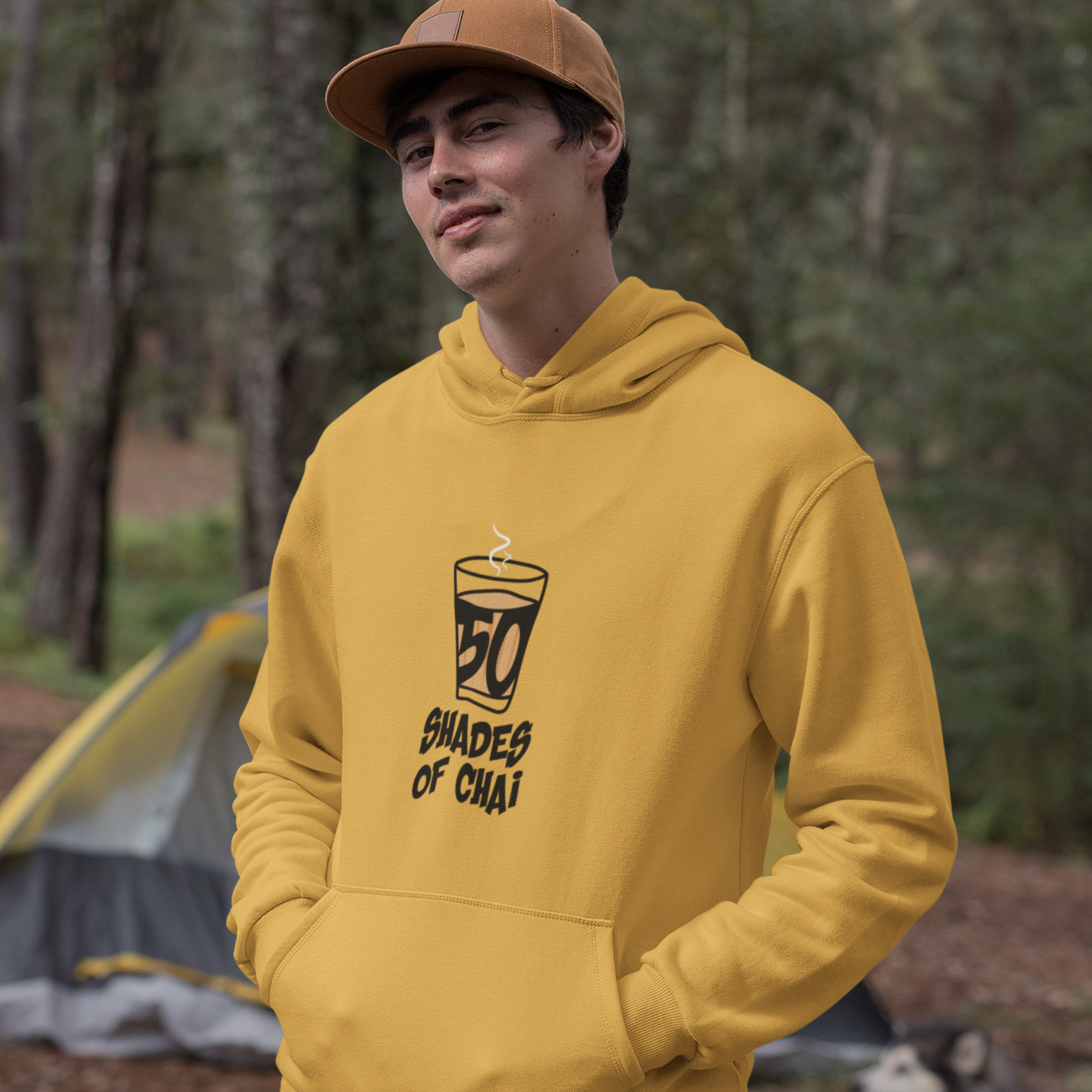 50 shades of chai golden yellow hoodie for men and women