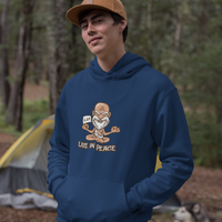 Live in peace Navy blue hoodie for men and women