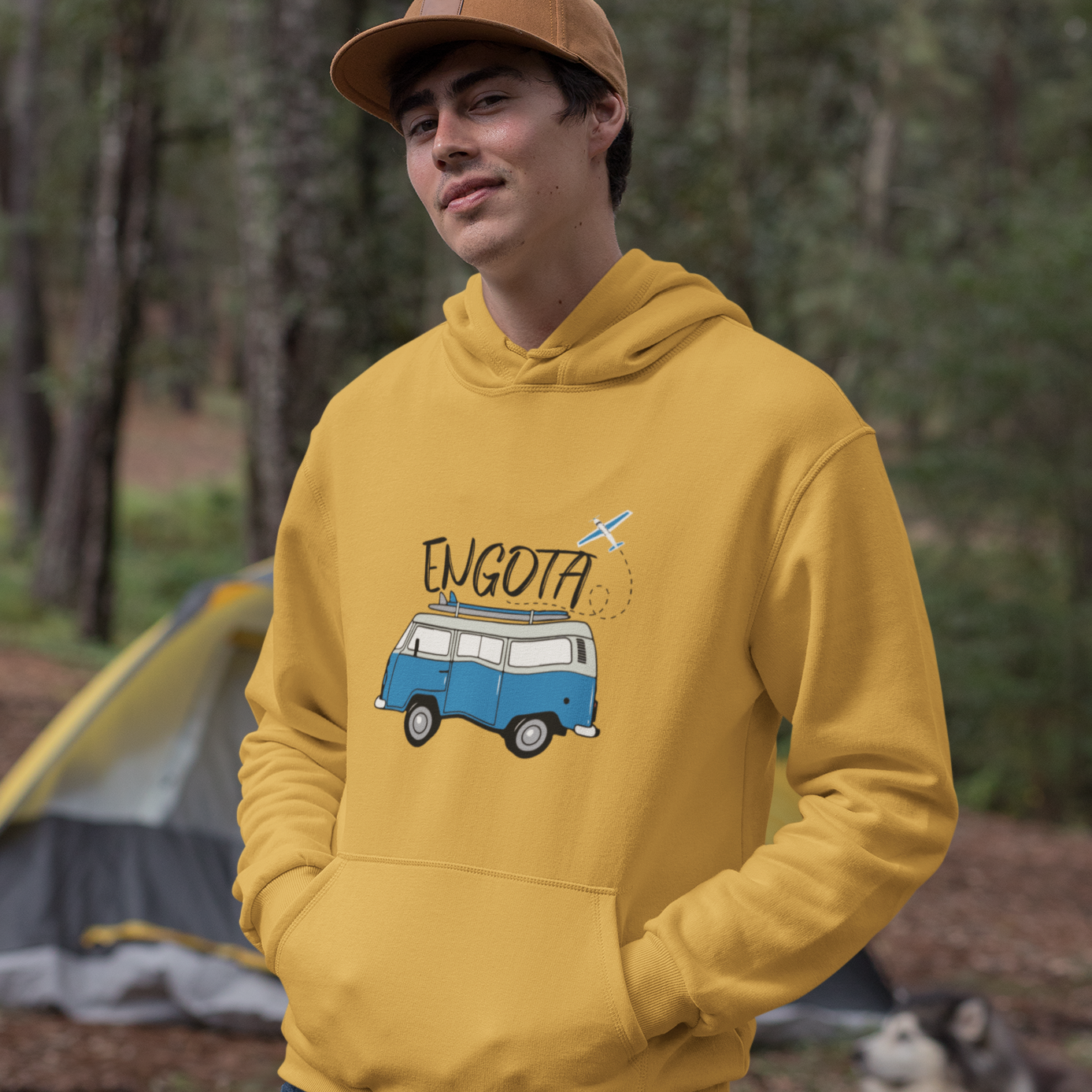 Engotta malayali golden yellow hoodie for men and women