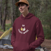 On Travel mode Maroon hoodie for men and women