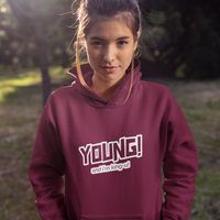 Young and king maroon hoodie for men and women