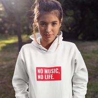 Eat sleep repeat white cotton hoodie with pocket for men and women