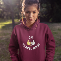 On Travel mode Maroon hoodie for men and women