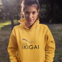Ikigai golden yellow hoodie for men and women