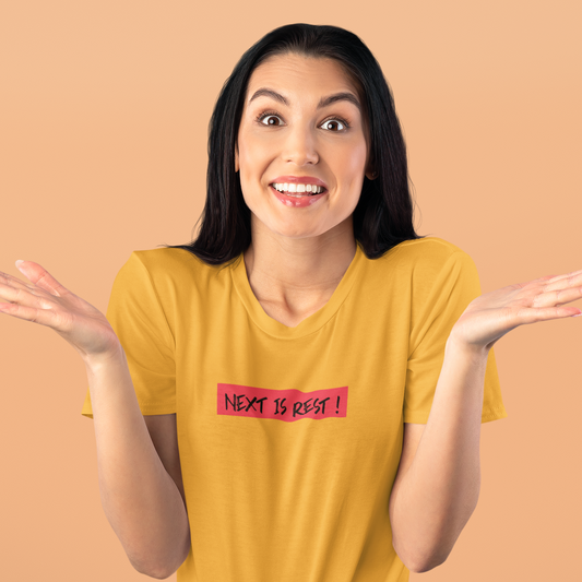 Next is rest cotton golden yellow Tshirt