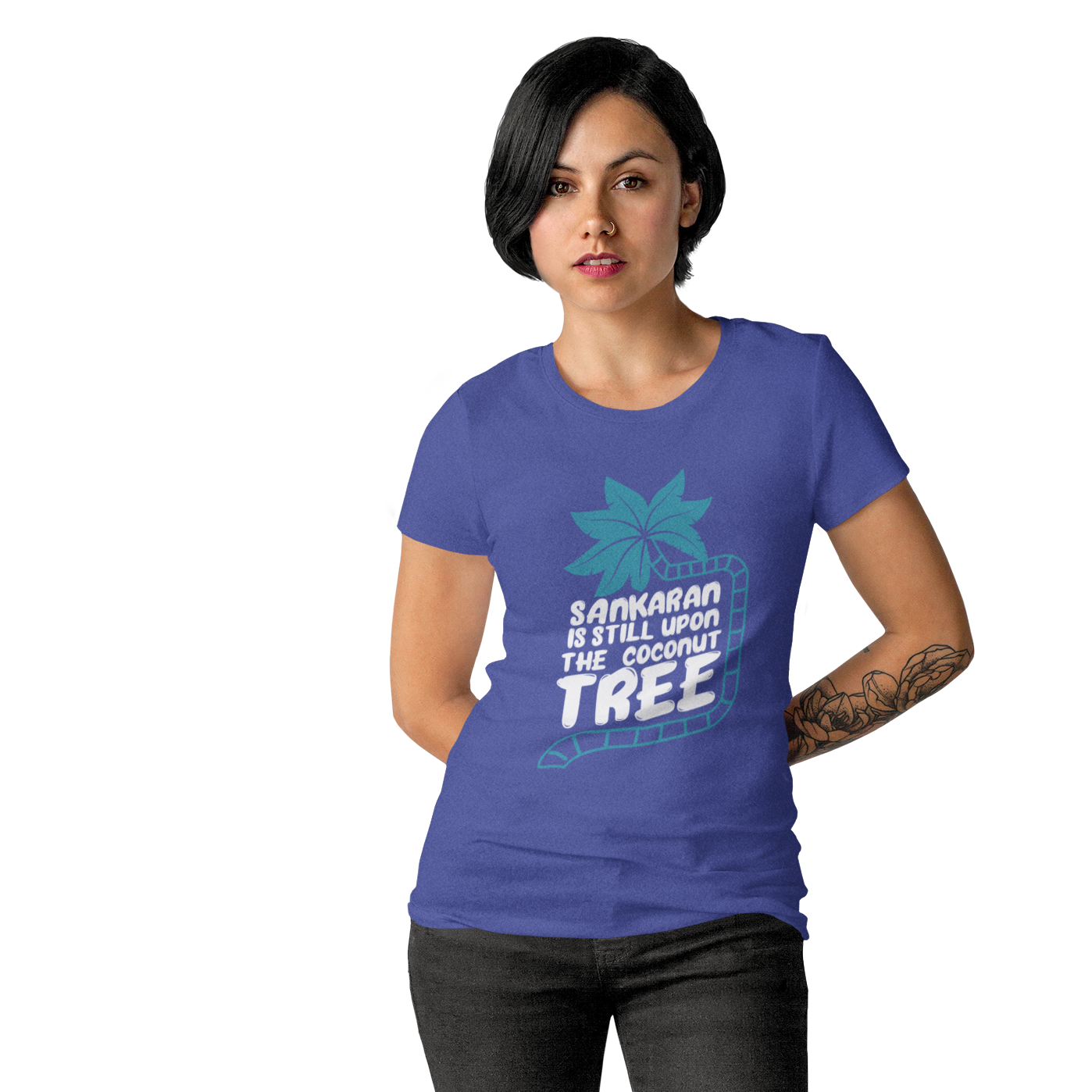 still upon coconut tree malayalam dialogue t shirt women