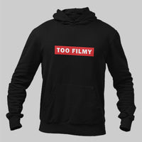 Too filmy black hoodie for men and women